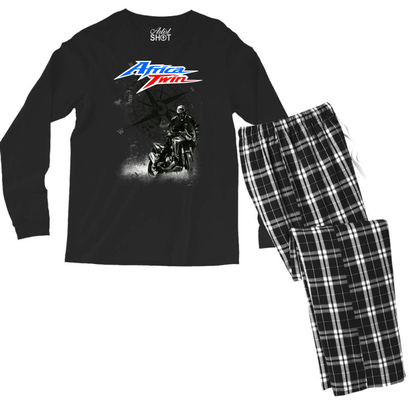 Africa Twin Crf 1000l Dark Style Men's Long Sleeve Pajama Set | Artistshot