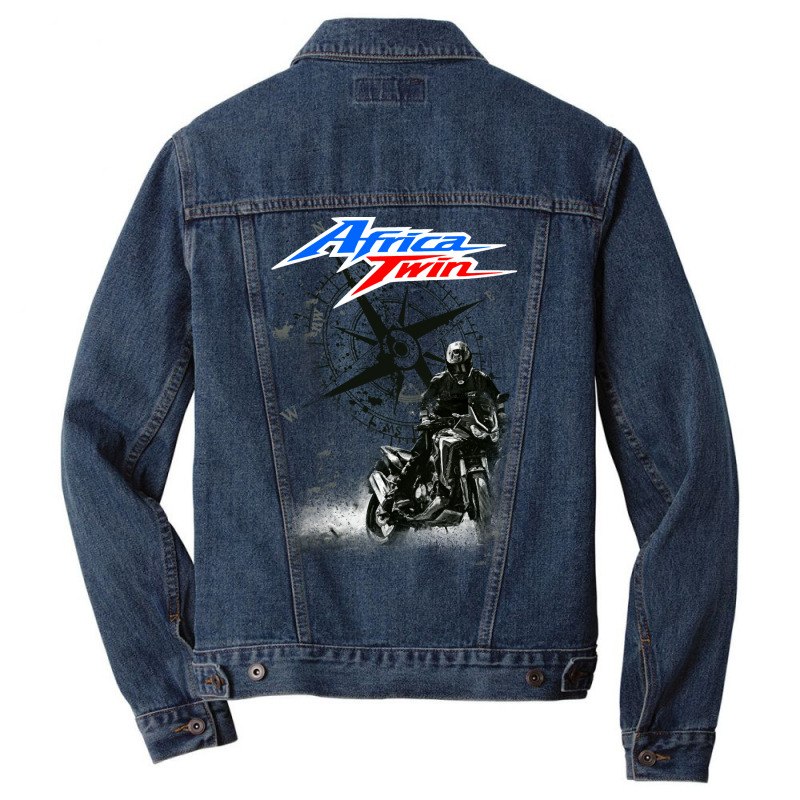 Africa Twin Crf 1000l Dark Style Men Denim Jacket | Artistshot