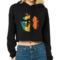 Vintage Cool Dragon Silhouette On The Retro Sunset Dragons Cropped Hoodie | Artistshot