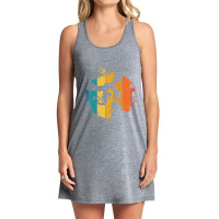 Vintage Cool Dragon Silhouette On The Retro Sunset Dragons Tank Dress | Artistshot