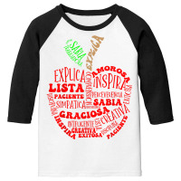 Spanish Bilingual Maestra Teacher T Shirt Youth 3/4 Sleeve | Artistshot