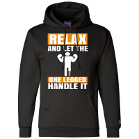 Leg Prosthetic Device Pegleg   Take It Kneesy, Amputee Funny T Shirt Champion Hoodie | Artistshot