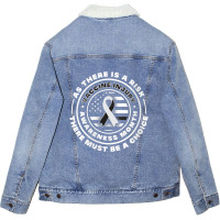 Womens Us Flag With Black And White Ribbon Vaccine Injury Awareness V- Unisex Sherpa-lined Denim Jacket | Artistshot