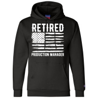 Retired Production Manager Profession American Flag T Shirt Champion Hoodie | Artistshot