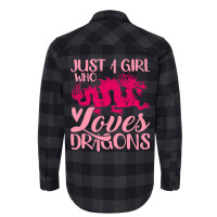 Vintage Dragon Japanese Culture Girl Loves Dragons Flannel Shirt | Artistshot