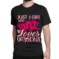 Vintage Dragon Japanese Culture Girl Loves Dragons Classic T-shirt | Artistshot