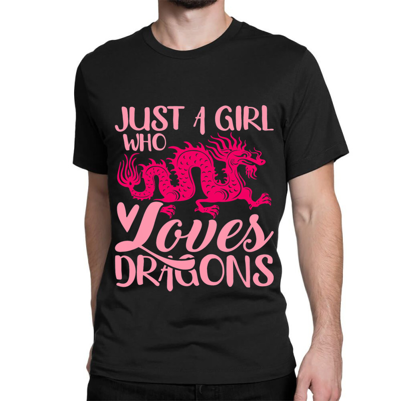 Vintage Dragon Japanese Culture Girl Loves Dragons Classic T-shirt by MELISSABISHOP | Artistshot