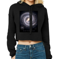 Milky Way Galaxy Map Hd Cropped Hoodie | Artistshot