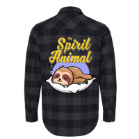 Funny And Cute Sleeping Sloth Spirit Animal Flannel Shirt | Artistshot