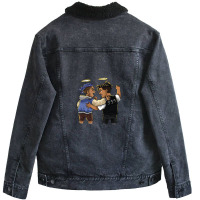 Xxxtentation Draw Cartoon Rip Legend Rap Friend 999 Unisex Sherpa-lined Denim Jacket | Artistshot