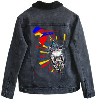 Copy Of Africa Twin Crf 1100l Big Trail Unisex Sherpa-lined Denim Jacket | Artistshot