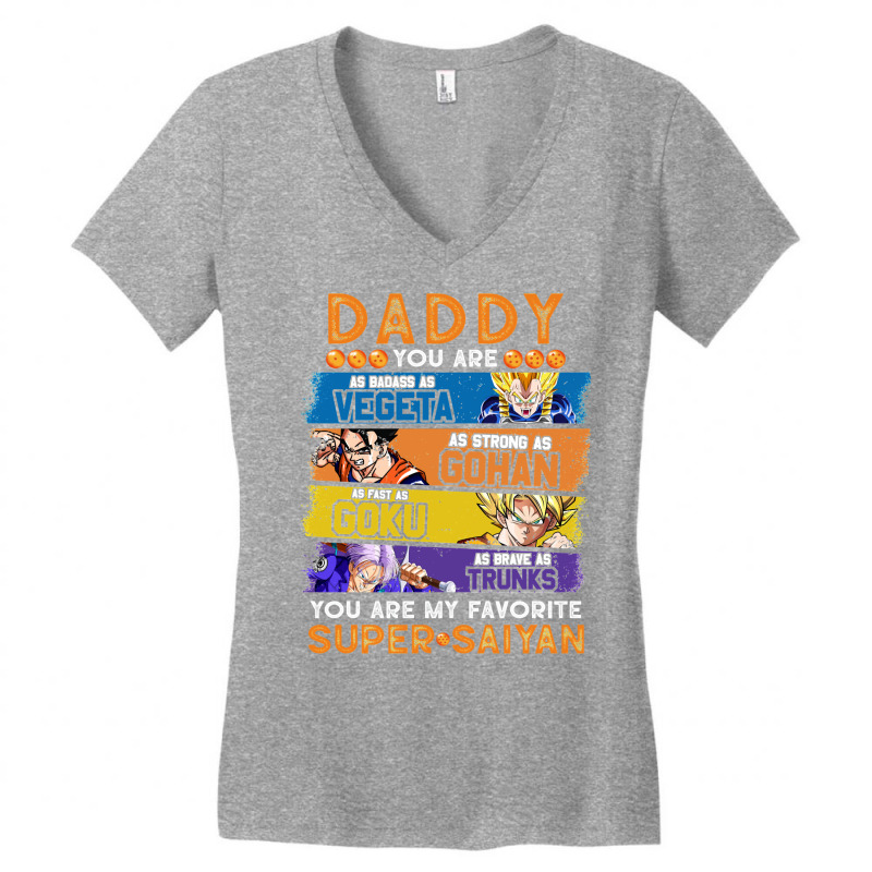 Dragonball Daddy You Are My Favorite Super Anime Saiyan Funny Women's V-Neck T-Shirt by yajapitsop | Artistshot