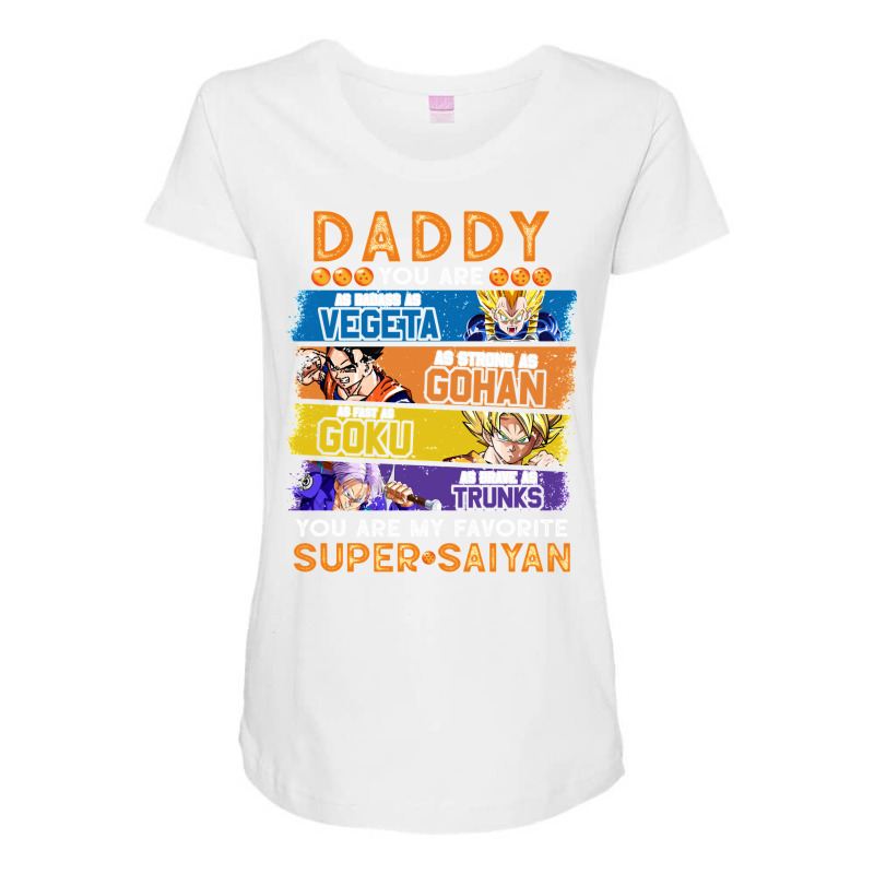 Dragonball Daddy You Are My Favorite Super Anime Saiyan Funny Maternity Scoop Neck T-shirt by yajapitsop | Artistshot