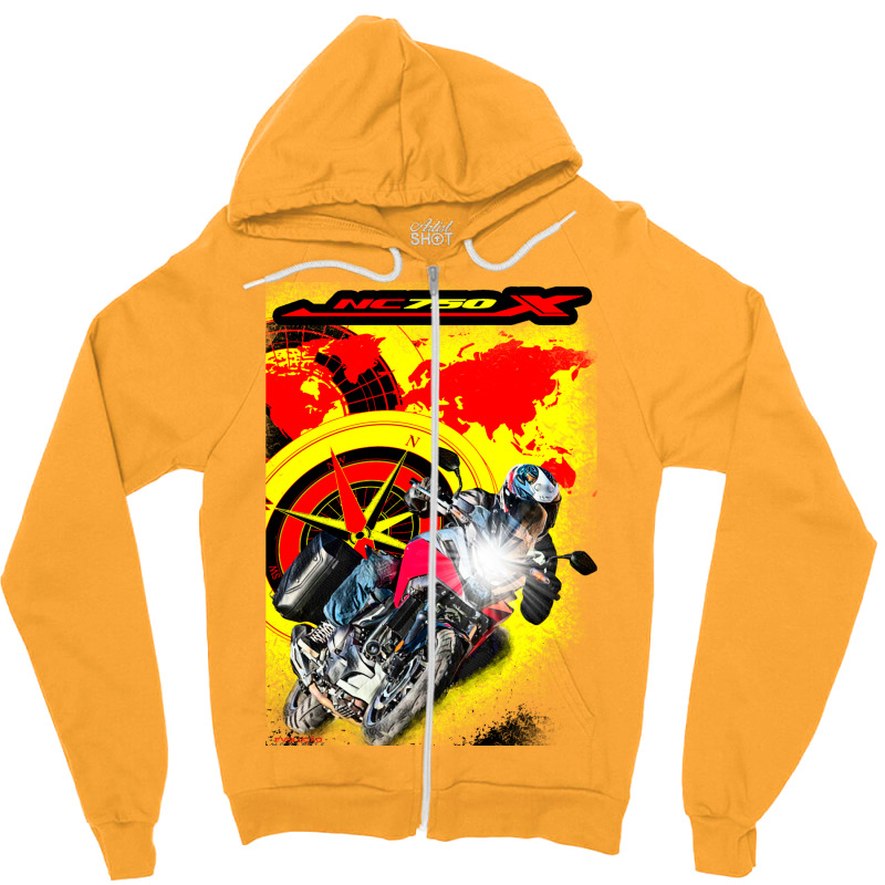 Copy Of Nc750x  2023 World Map Zipper Hoodie | Artistshot