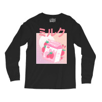 Japanese Aesthetics Kawaii Strawberry Milk Shake Long Sleeve Shirts | Artistshot