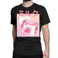 Japanese Aesthetics Kawaii Strawberry Milk Shake Classic T-shirt | Artistshot