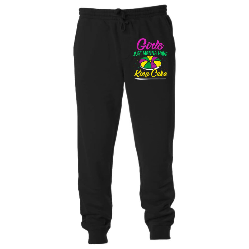 Girls Just Wanna Have King Cake Mardi Gras Carnival Party T Shirt Unisex Jogger | Artistshot