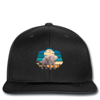 Vintage Elephant Sunset Africa India Wilderness Wildlife Zoo Printed Hat | Artistshot