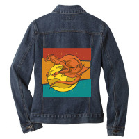 Vintage Fantasy Galaxy Dragon Planet Ladies Denim Jacket | Artistshot