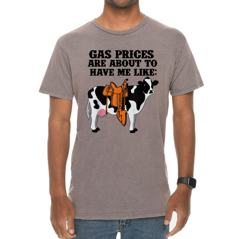 Funny Dairy Cow Gas Prices Vintage T-Shirt by paulscott Art | Artistshot