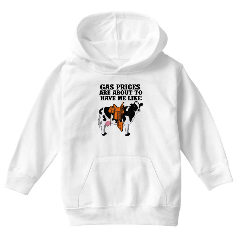 Funny Dairy Cow Gas Prices Youth Hoodie by paulscott Art | Artistshot