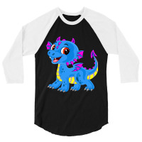 Pansexual Dragon Lgbt Pan Pride Cute Lgbtq 3/4 Sleeve Shirt | Artistshot