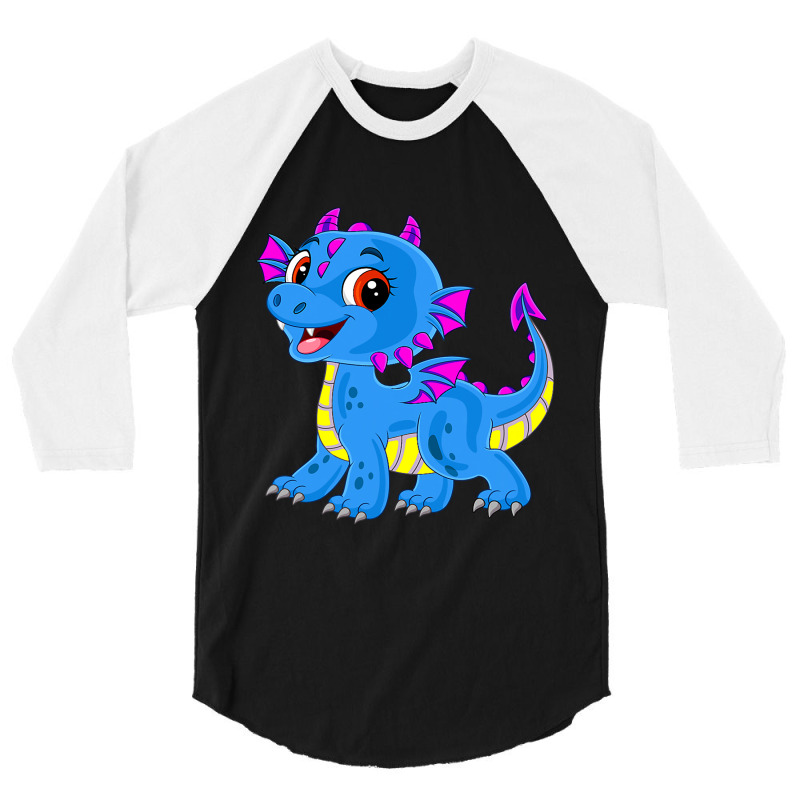 Pansexual Dragon Lgbt Pan Pride Cute Lgbtq 3/4 Sleeve Shirt by XAVIERESPREE | Artistshot