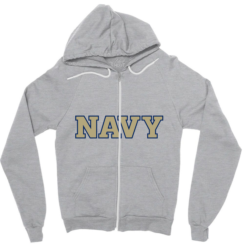 Navy Midshipmen Zipper Hoodie | Artistshot