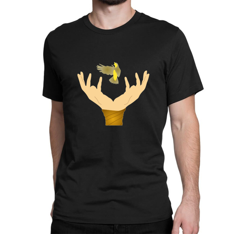 Imagine Hand Bird 1 Classic T-shirt by RoselleLaroque | Artistshot