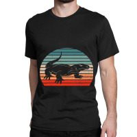 Vintage Komodo Dragon Reptile Retro Sunset Funny Zookeeper Classic T-shirt | Artistshot