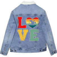 Vintage Love Dragon Retro 70s 80s Heart Farm Animals Unisex Sherpa-lined Denim Jacket | Artistshot