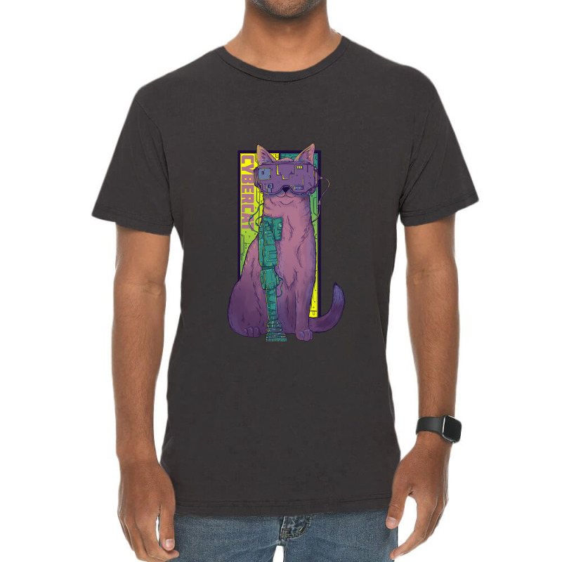 Cybercat Vintage T-shirt | Artistshot