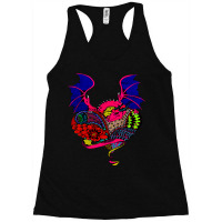 Vintage Pink Dragon Cool Heart Art Racerback Tank | Artistshot