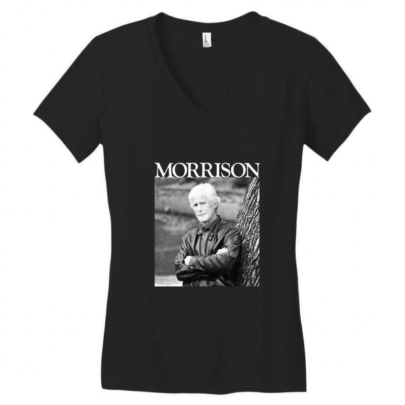 Morrison - White Type Women's V-Neck T-Shirt by MichaelGatineau | Artistshot