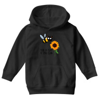 Bee A Cat If You Can Bee Cat And Sunflower Youth Hoodie | Artistshot