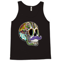 Mustache Sugar Skull (color Version) Tank Top | Artistshot