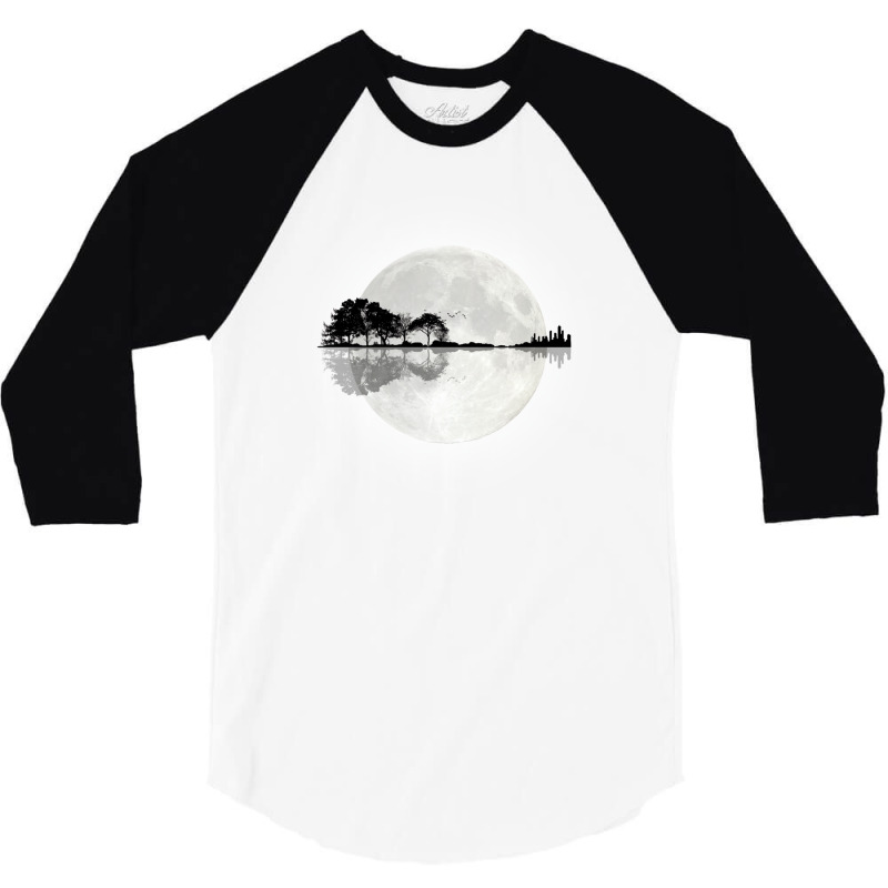 Moonlight Nature Guitar 3/4 Sleeve Shirt by tpimpflocke5 | Artistshot