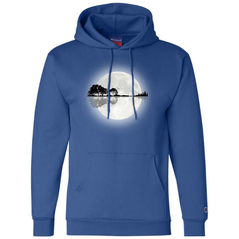 Moonlight Nature Guitar Champion Hoodie by tpimpflocke5 | Artistshot