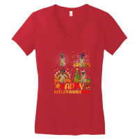 Halloween Thanksgiving Christmas Malinois Dog Hallothanksmas Women's V-neck T-shirt | Artistshot