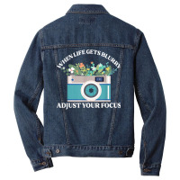 When Life Gets Blurry Adjust Your Focus  Camera Photography T Shirt Men Denim Jacket | Artistshot