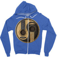 Old And Worn Acoustic Guitars Yin Yang Zipper Hoodie | Artistshot