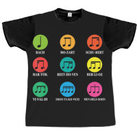 Classic Composers Classical Music Musical Notes Graphic T-shirt | Artistshot