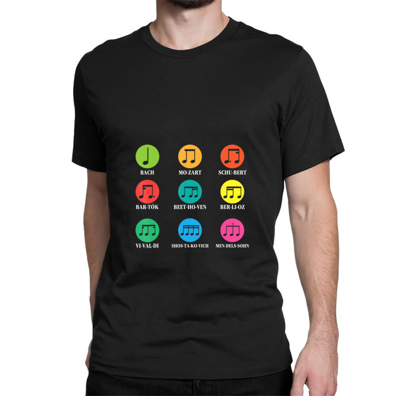 Classic Composers Classical Music Musical Notes Classic T-shirt by TawnyaSueEmerson | Artistshot