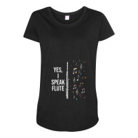 Classical Music Flutist Musical Instrument Flute Maternity Scoop Neck T-shirt | Artistshot