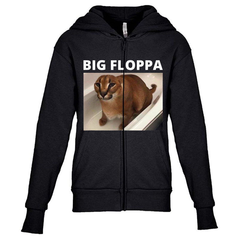 Big Floppa My Beloved Caracal Cat Big Ears Youth Zipper Hoodie by namnguyen | Artistshot