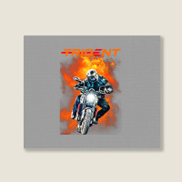 Trident 660 Fire Rider Landscape Canvas Print | Artistshot