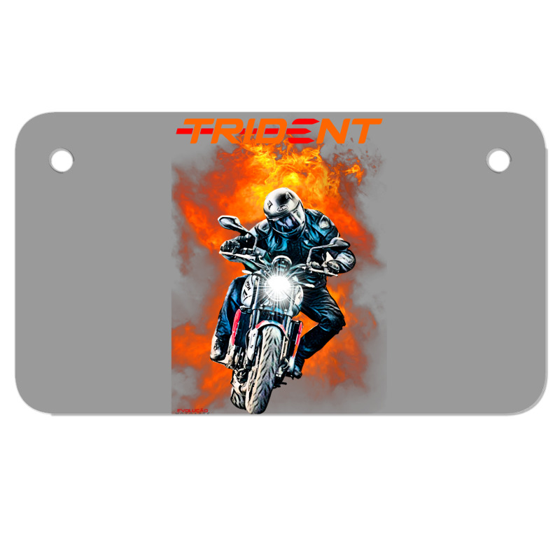 Trident 660 Fire Rider Motorcycle License Plate | Artistshot