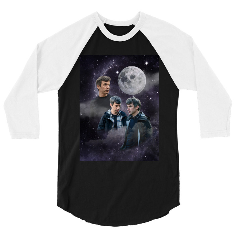 Nathan Fielder Dramatic Galaxy Wolf Print Style 3/4 Sleeve Shirt | Artistshot