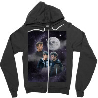 Nathan Fielder Dramatic Galaxy Wolf Print Style Zipper Hoodie | Artistshot