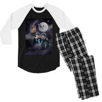 Nathan Fielder Dramatic Galaxy Wolf Print Style Men's 3/4 Sleeve Pajama Set | Artistshot